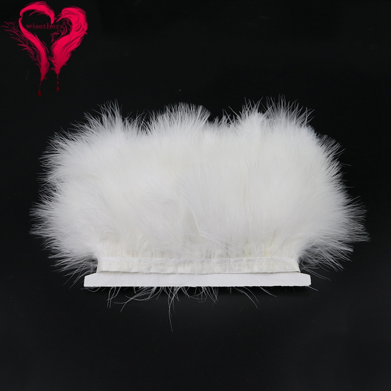 Feather Trim Marabou - 1 เมตรแฟนซีนุ่มย้อมสีสันตุรกี Marabou Feather ริบบิ้นลูกไม้ Trim