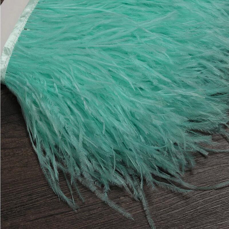 Feather Trim Marabou - 13-18 ซม.6M นกกระจอกเทศ Feather Trim ผ้าเข็มขัดสําหรับเย็บ