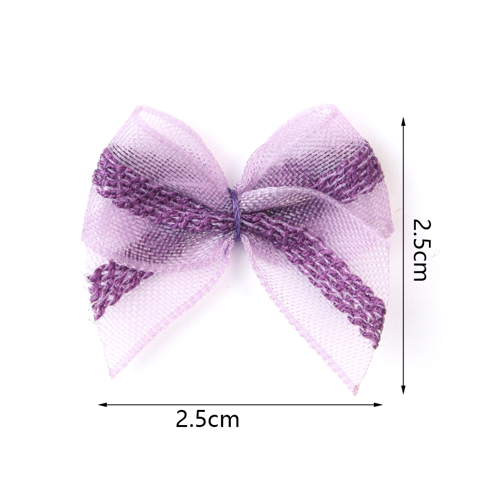 Embellishment Crafts - โบว์ริบบิ้นตาข่ายขนาด 2.5x2.5 ซม. 30 ชิ้น หลากสี