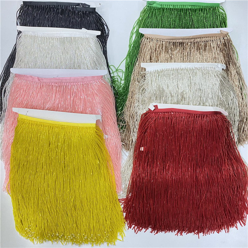 Beaded Trim Fringe - 2Metros/Lot 30Cm คุณภาพสูง Tassels Trim Lace