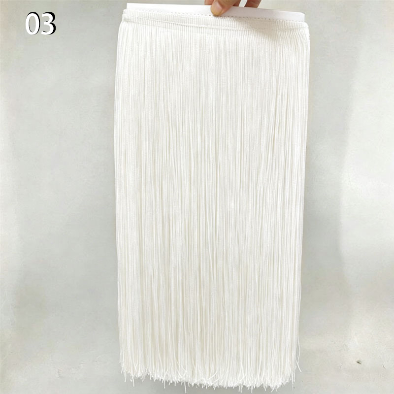 Fringe Ribbon Sewing - ริบบิ้นลูกไม้กว้าง 1 เมตร 100 ซม. พร้อมพู่ห้อยประดับ
