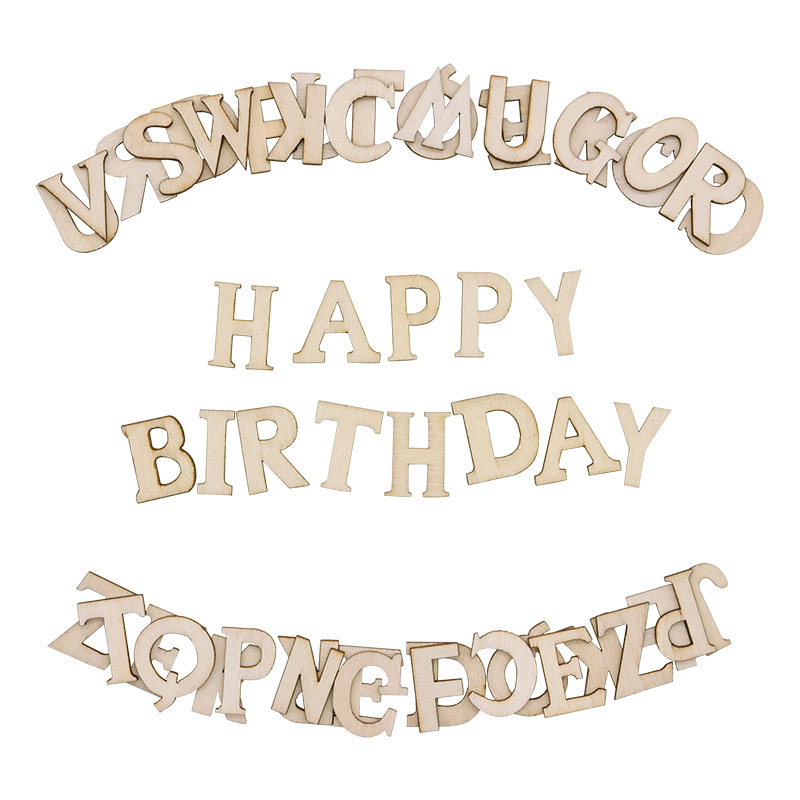 Embellishments For Scrapbooking - ตัวอักษรตัวเลขไม้มีตัวอักษร100ชิ้นสำหรับตกแต่งงานแต่งงานสมุดภาพของขวัญทำบัตรงานฝีมือ DIY ป้ายไม้ผสมแบบสุ่ม