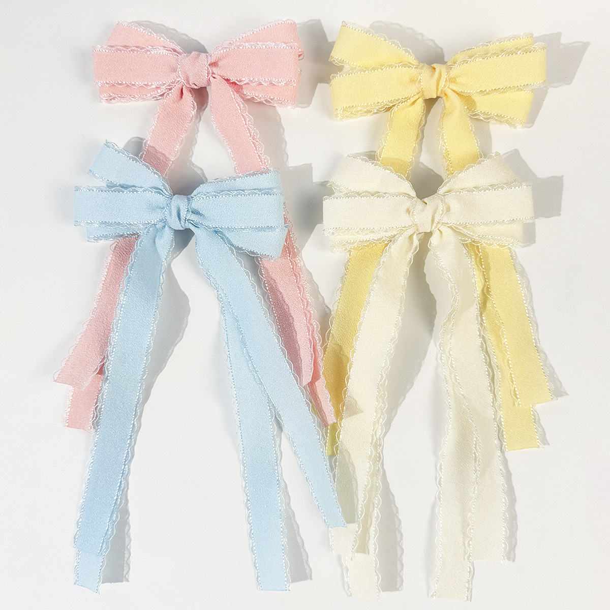 Lace Ribbon Trim - กิ๊บติดผมพู่ยาว 20 ชิ้น แบบขายส่ง น่ารัก ประดับโบว์ริบบิ้น