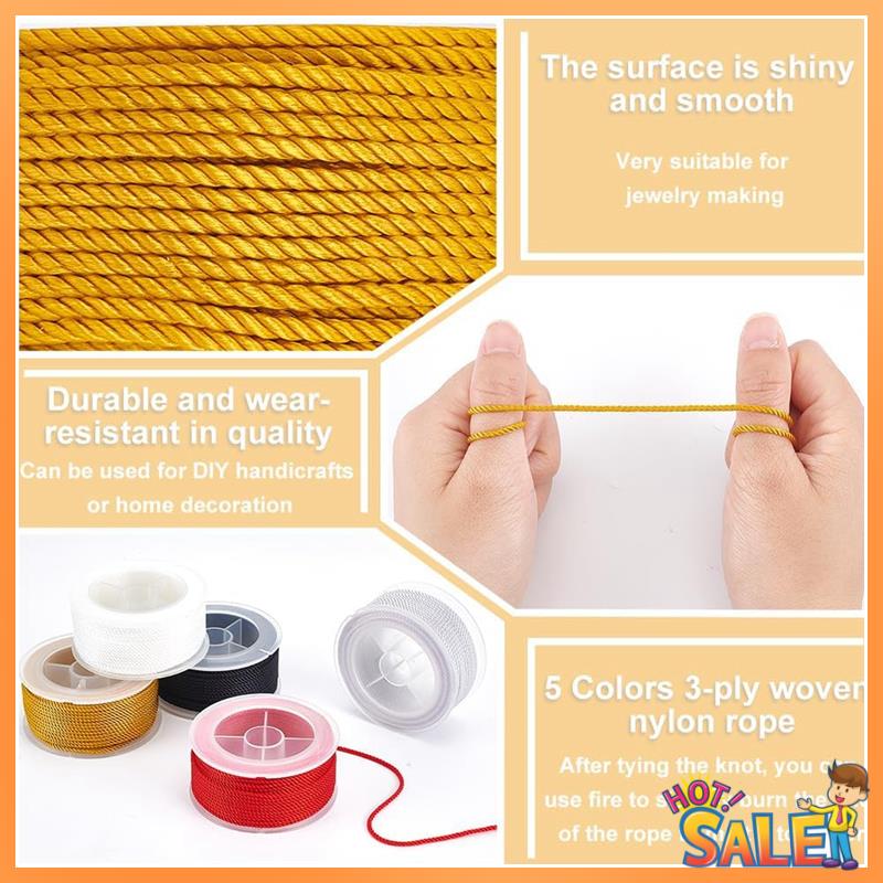 Cord Trim Twisted - AB68 Twisted NYLON 3 ชั้นซาตินไนลอน Trim
