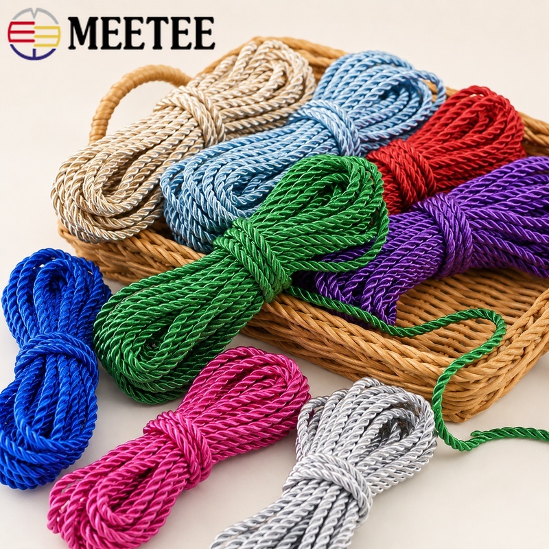 Cord Trim Twisted - เชือกไนลอนผสมฝ้ายถัก 3 เส้น ขนาด 5 มม.
