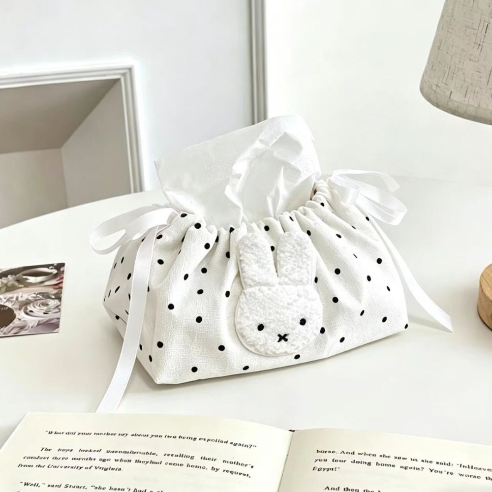 Craft Embellishment Storage - ถุงเก็บของในห้องนอนลายปักมิฟฟี่น่ารัก พร้อมเชือกรูด กล่องใส่กระดาษทิชชู่ในห้องนั่งเล่น ของขวัญน่ารักสไตล์คาวาอี้
