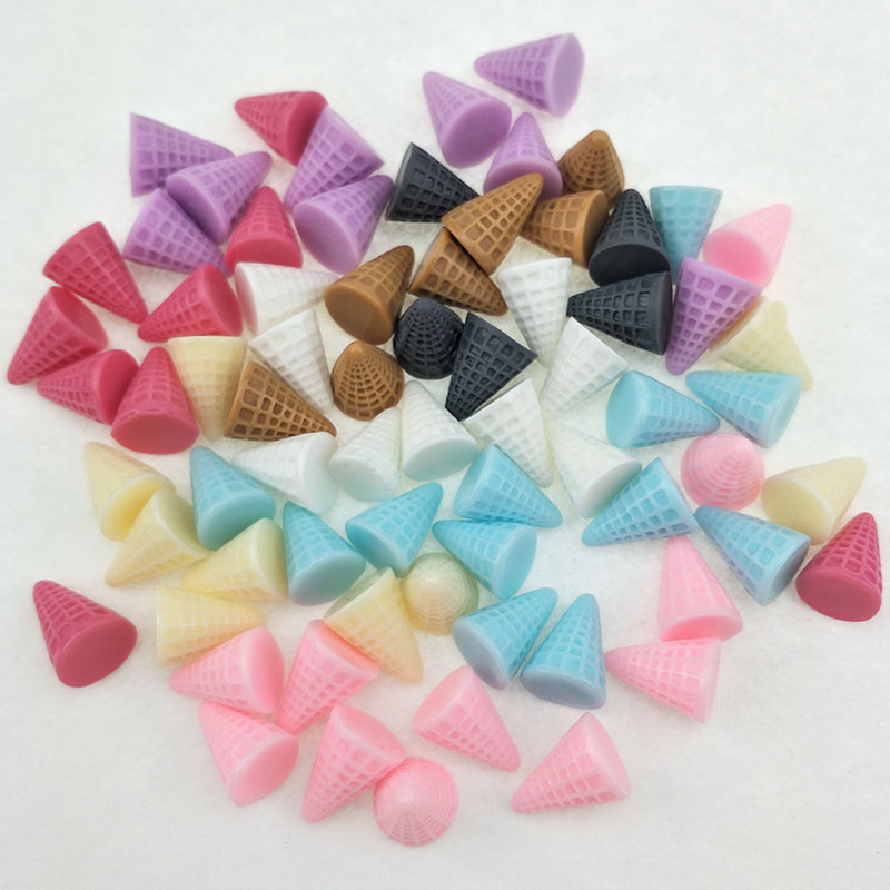 Embellishment Glue Craft - 40ชิ้น/ล็อต1.5*2ซม.เรซิ่นไอศกรีมงานฝีมือ Cabochon Flatback Scrapbooking สำหรับ Embellishments