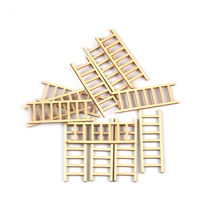 Embellish Craft - 20 ชิ้น/ล็อต 20x60 มม.ธรรมชาติบันไดไม้ DIY ศิลปะและหัตถกรรมไม้