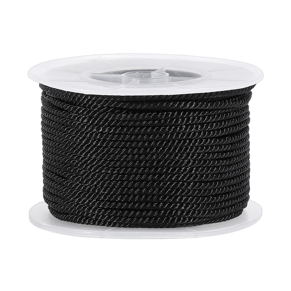 Cord Trim Twisted - เชือกถักสีดำยาว 27.34 หลา ขนาด 2.5 มม.