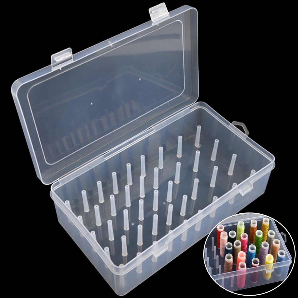 Craft Embellishment Storage - ใหม่ด้ายเย็บกล่อง 42 ชิ้น Spools Bobbin กระเป๋าถือคอนเทนเนอร์