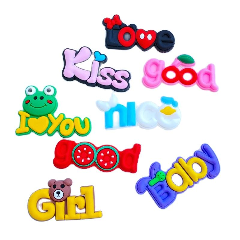 Embellishment Glue Craft - 20Pcs ใหม่มินิน่ารักตัวอักษร PVC กาวยืดหยุ่นแบน DIY สมุดภาพประดับหัตถกรรมโทรศัพท์ตกแต่ง