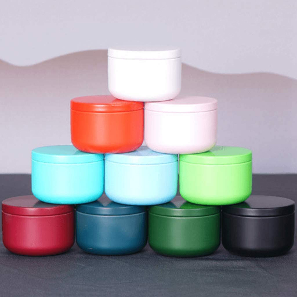 Craft Embellishment Storage - กระป๋องชาพร้อมฝาปิด Airtight เหล็กวิลาดภาชนะเก็บชา Mini แบบพกพากล่องเทียนทําปิดผนึกกระป๋องเครื่องประดับกาแฟกล่องเครื่องเทศ