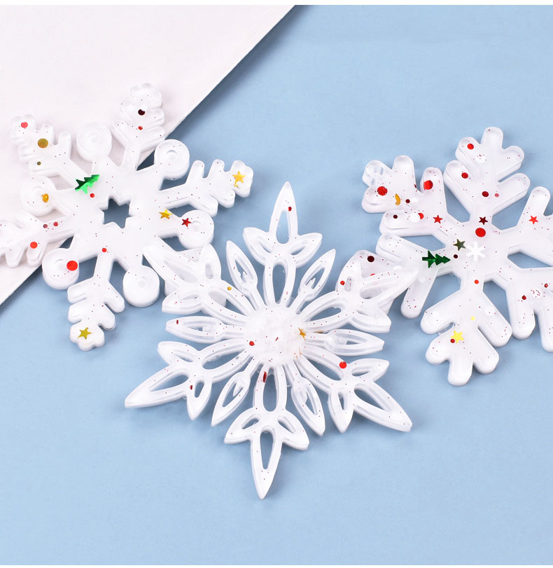 Christmas Craft Embellishment - แม่พิมพ์ซิลิโคนรูปเกล็ดหิมะสำหรับงานเรซิ่น ประดับตกแต่งงานฝีมือฤดูหนาว DIY จี้ห้อยน่ารัก แม่พิมพ์นิ่มสำหรับทำเครื่องประดับ
