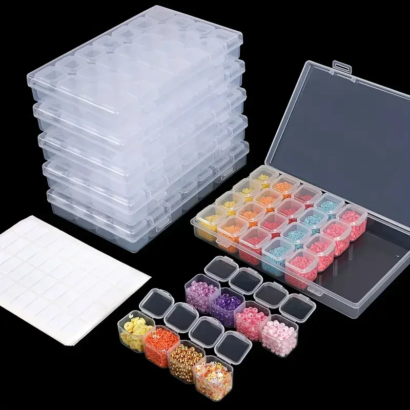Craft Embellishment Storage - กล่องเก็บอุปกรณ์งานปักเพชรแบบ 28 ช่อง, กล่องใส่อุปกรณ์งานปักเพชร