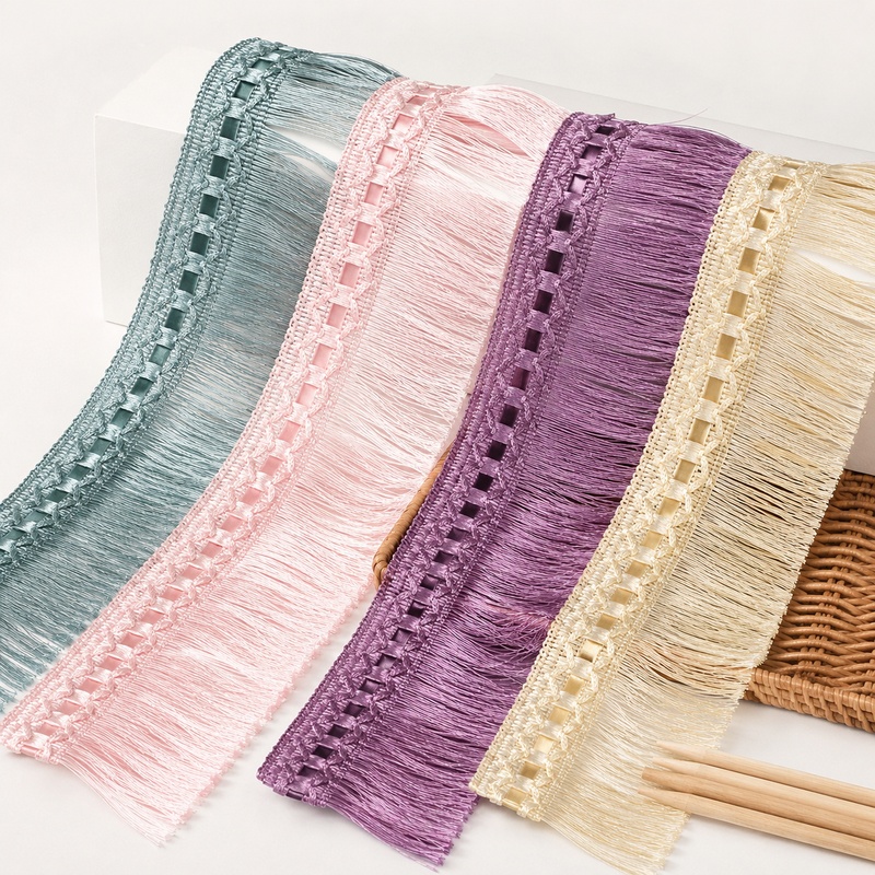 Fringe Ribbon Sewing - ริบบิ้นผ้าไนลอนขนาด 2-10 เมตร ความกว้าง 10 ซม.