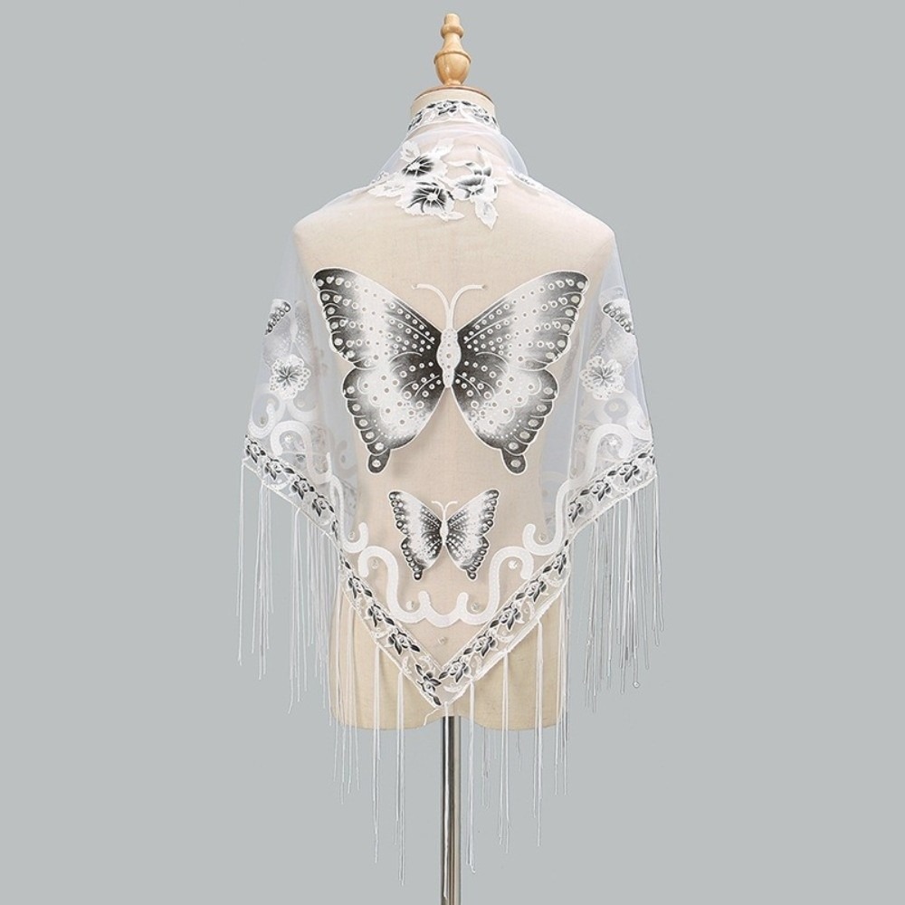 ผ้าพันคอหรูหรา ลายลูกไม้ฉลุ ปั - Tassel Fringe Trim บทวิจารณ์และราคา