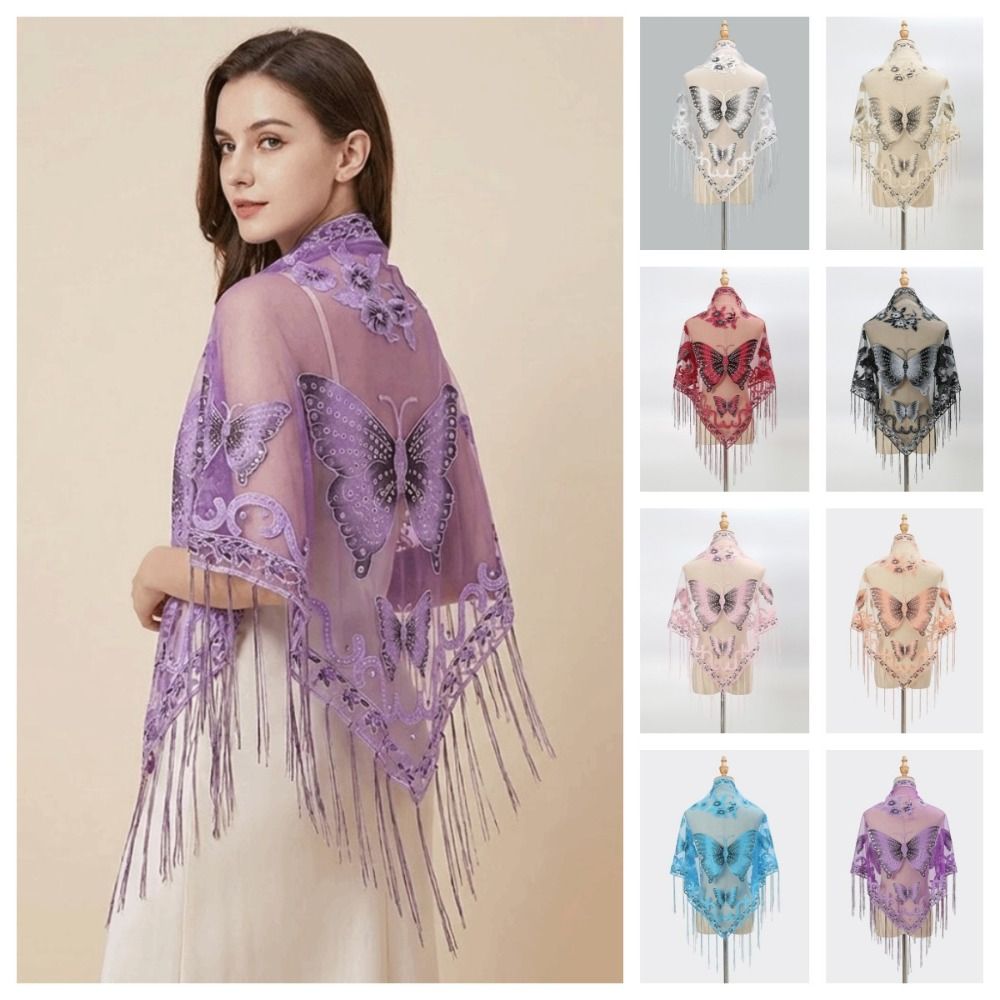 ผ้าพันคอหรูหรา ลายลูกไม้ฉลุ ปั - Tassel Fringe Trim บทวิจารณ์และราคา