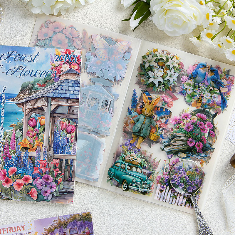 20 ชิ้น/หนังสือสติกเกอร์สัตว์เ - Embellishments For Scrapbooking บทวิจารณ์และราคา