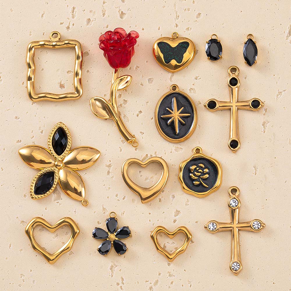 จี้รูปดอกไม้และหยดน้ำสแตนเลส 2 - Embellishment Crafts บทวิจารณ์และราคา