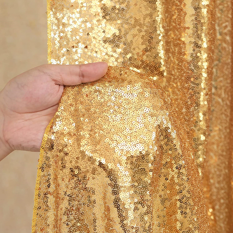 ทอง/สีเงินเลื่อมฉากหลังผ้าม่าน - Sequin Fabric Panel บทวิจารณ์และราคา