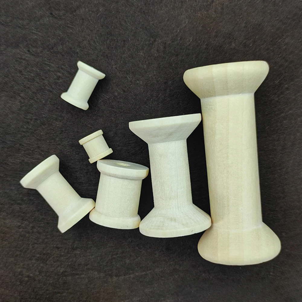 10/5Pcs มินิไม้ Bobbins ที่ว่า - Organza Ribbon Spool บทวิจารณ์และราคา