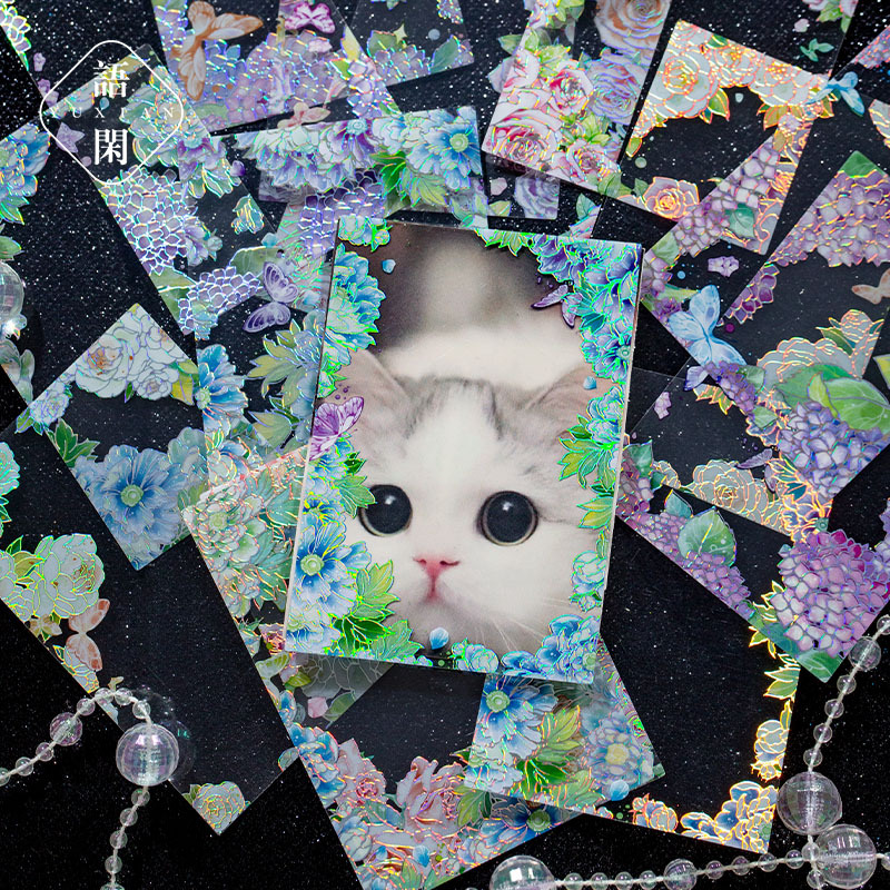 สติกเกอร์การ์ดลายดอกไม้เคลือบท - Embellishments For Scrapbooking บทวิจารณ์และราคา