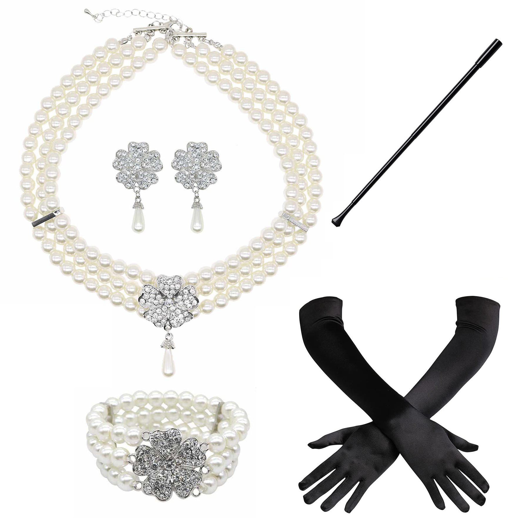 1920s1950s Imitation Pearl Nec - Pearl Trim Chain บทวิจารณ์และราคา