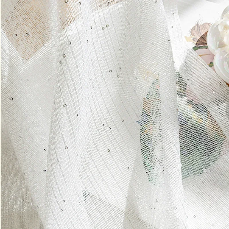 ภาษาฝรั่งเศสคําผ้าม่านสําหรับห - Sequin Fabric Panel บทวิจารณ์และราคา