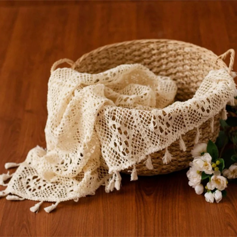 ทารกแรกเกิดการถ่ายภาพ Props กา - Tassel Fringe Trim บทวิจารณ์และราคา