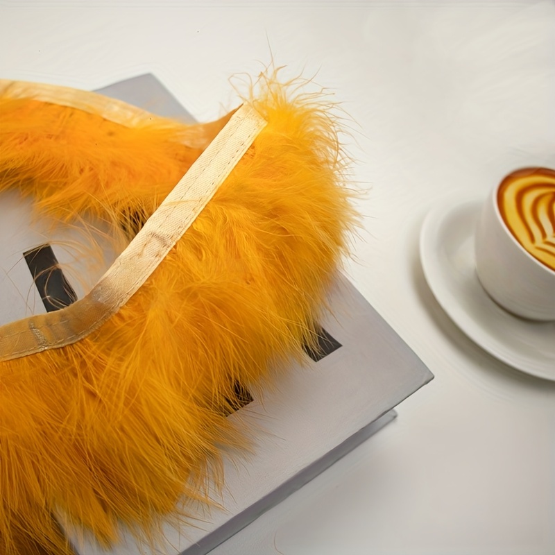 ริบบิ้นขนไก่งวงฟูฟ่อง ขนาด 8-1 - Feather Trim Marabou บทวิจารณ์และราคา