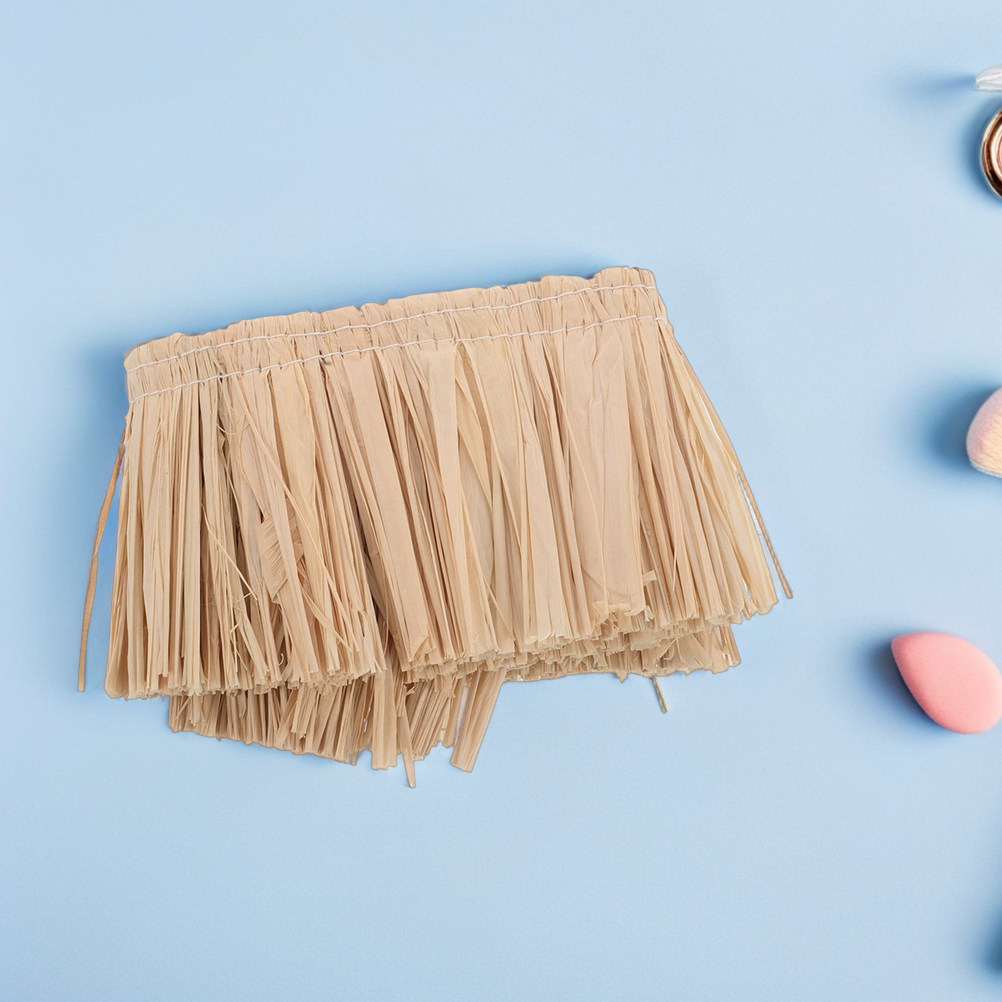 พู่ห้อยราฟเฟีย 2 ชิ้น ทำจากฟาง - Tassel Fringe Trim บทวิจารณ์และราคา