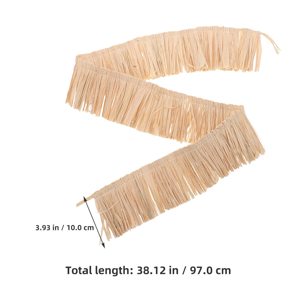 พู่ห้อยราฟเฟีย 2 ชิ้น ทำจากฟาง - Tassel Fringe Trim บทวิจารณ์และราคา