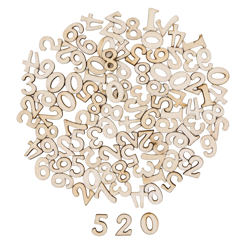 ตัวอักษรตัวเลขไม้มีตัวอักษร100 - Embellishments For Scrapbooking บทวิจารณ์และราคา