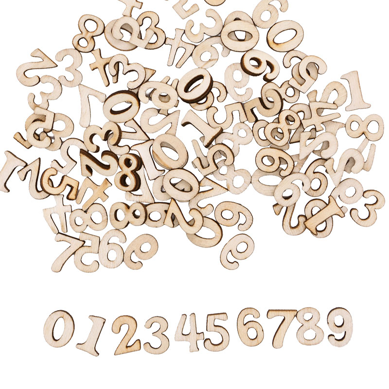 ตัวอักษรตัวเลขไม้มีตัวอักษร100 - Embellishments For Scrapbooking บทวิจารณ์และราคา
