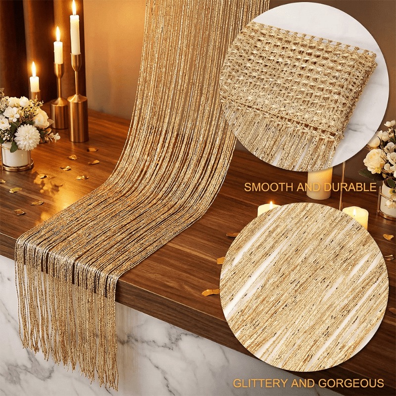 ผ้าม่านตกแต่งพู่ประกายสไตล์โบฮ - Sequin Fabric Panel บทวิจารณ์และราคา