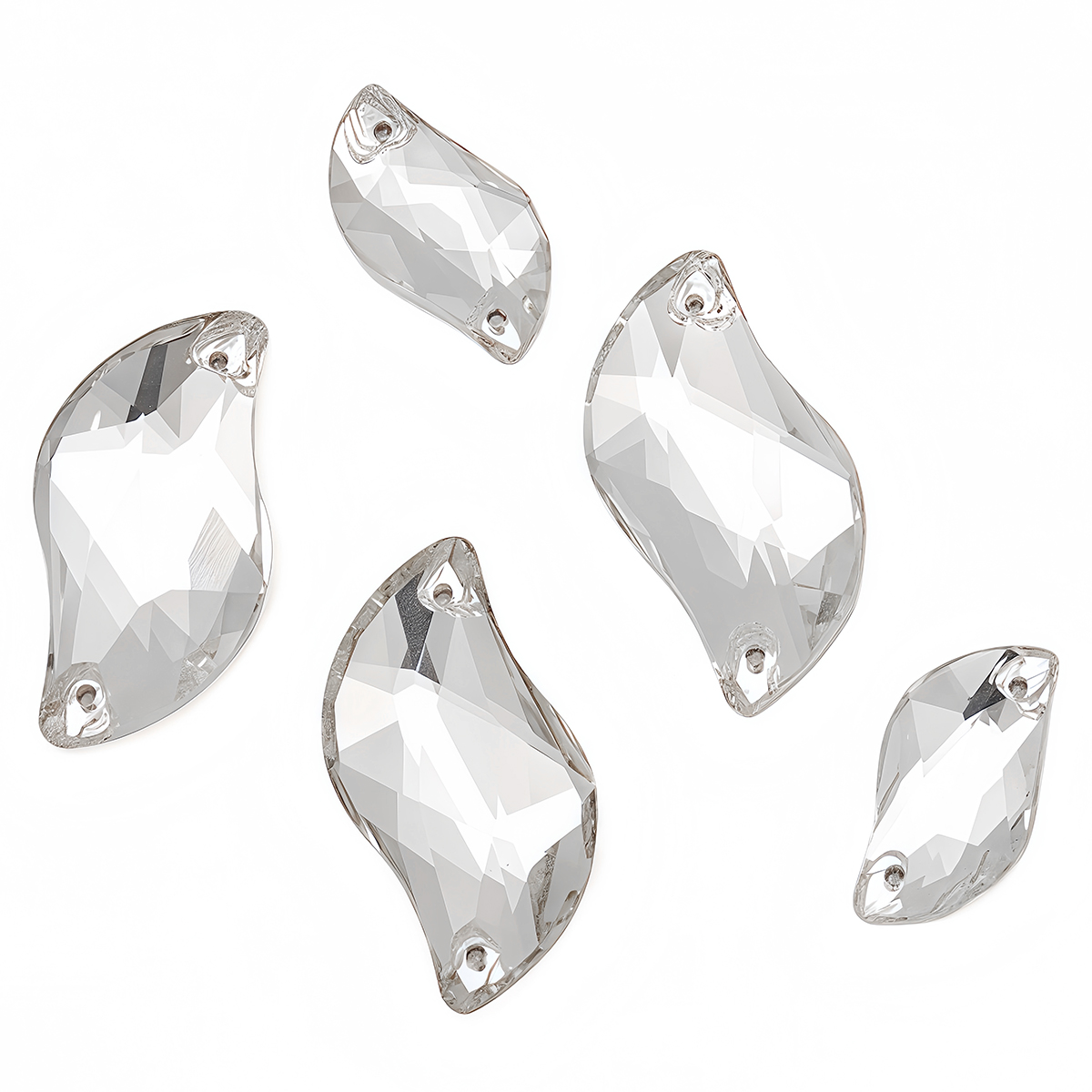 S รูปร่างเย็บบน Rhinestone แก้ - Sew On Rhinestone บทวิจารณ์และราคา
