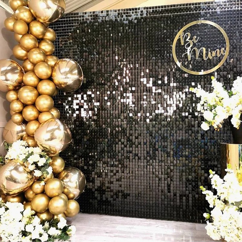12/16/18/24PCS Shimmer Wall ฉา - Sequin Fabric Panel บทวิจารณ์และราคา