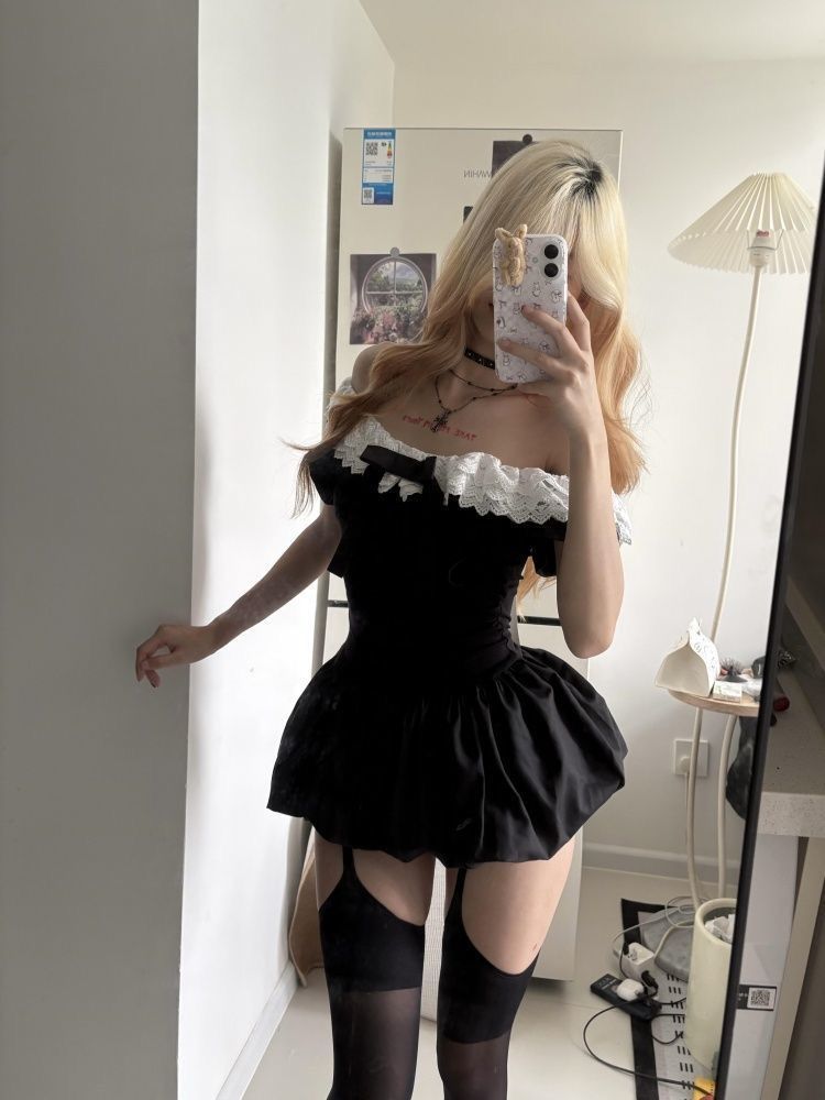 ชุดเซ็ต 2 ชิ้น สไตล์เกาหลี เซ็ - Elastic Lace Trim บทวิจารณ์และราคา