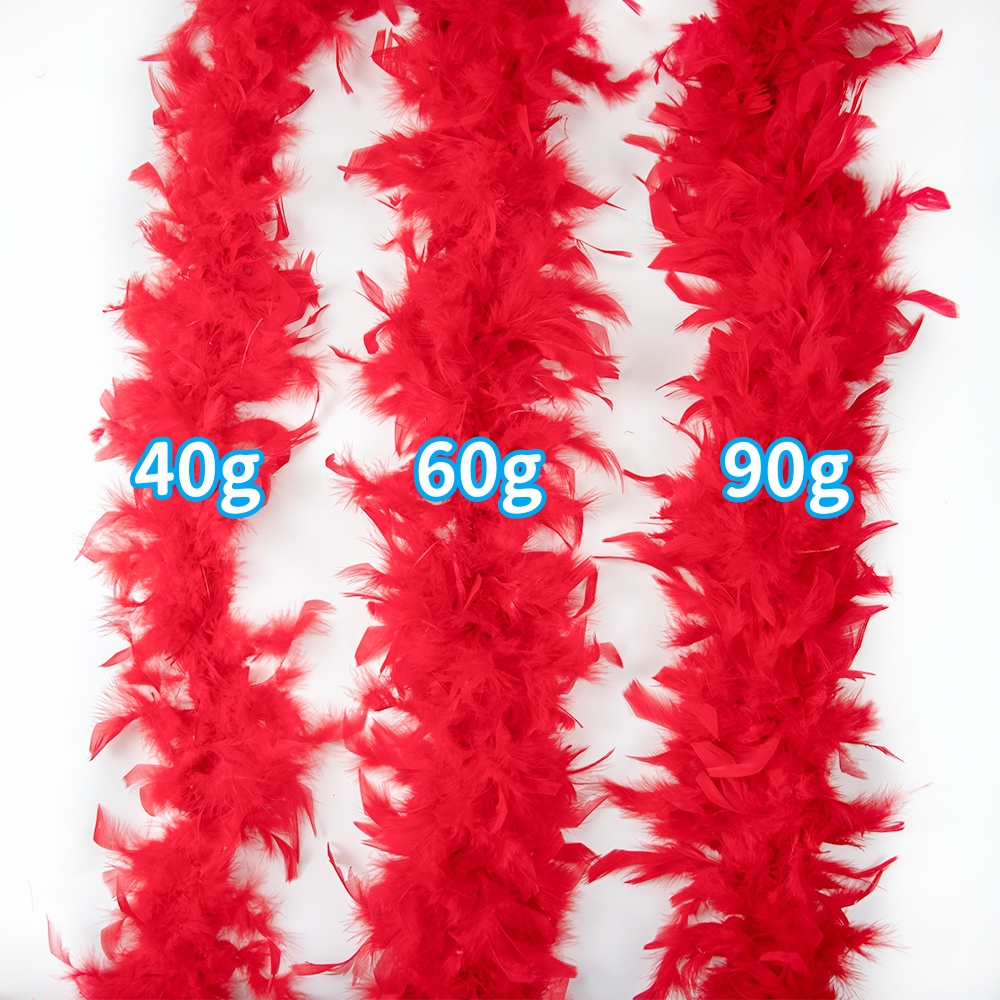 ขนนกมาราบูสีแดง แบบฟู 2 หลา 10 - Feather Trim Marabou บทวิจารณ์และราคา