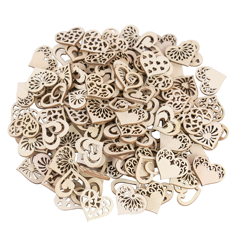 50/100pcs Hollowed รูปแบบหัวใจ - Embellishments For Scrapbooking บทวิจารณ์และราคา