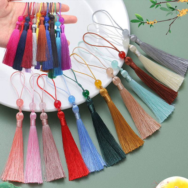 5-100 ชิ้นบุ๊คมาร์คลูกปัดพู่โพ - Beaded Trim Fringe บทวิจารณ์และราคา