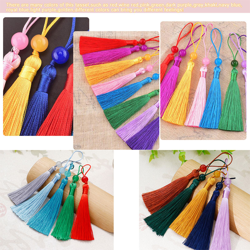 5-100 ชิ้นบุ๊คมาร์คลูกปัดพู่โพ - Beaded Trim Fringe บทวิจารณ์และราคา
