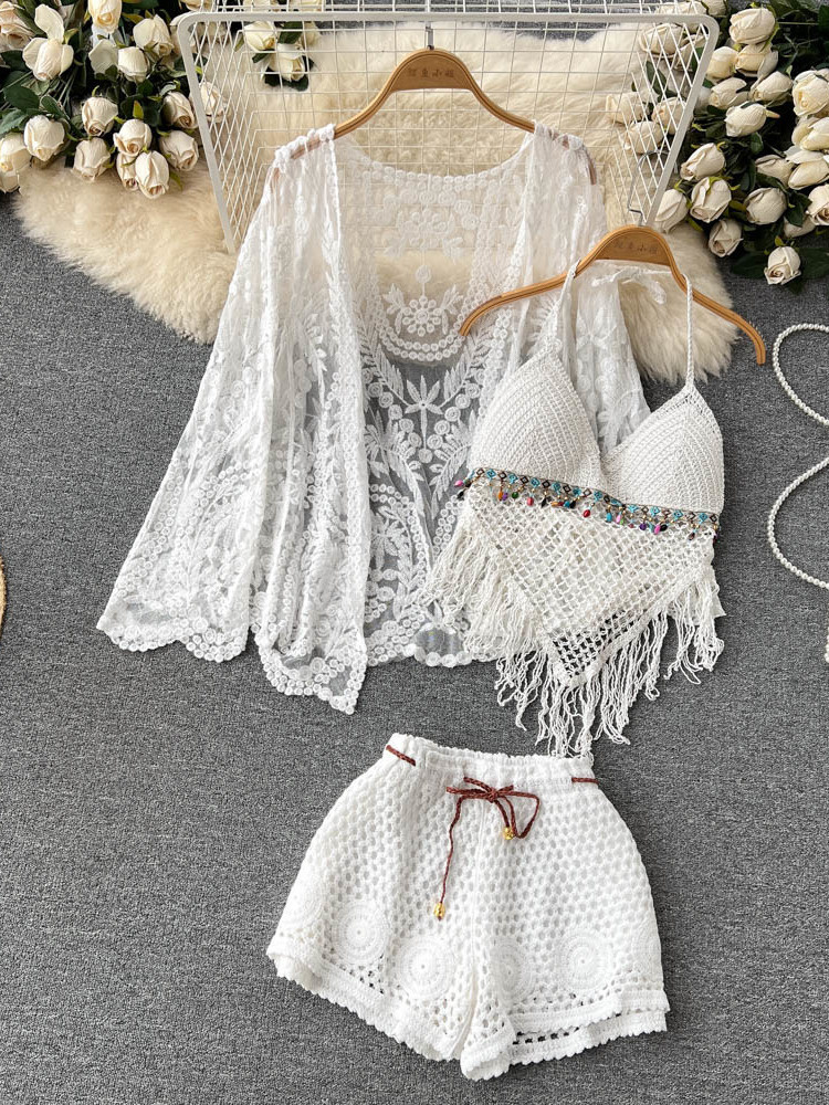 ชุดเซ็ตฤดูร้อนใหม่สำหรับผู้หญิ - Tassel Fringe Trim บทวิจารณ์และราคา