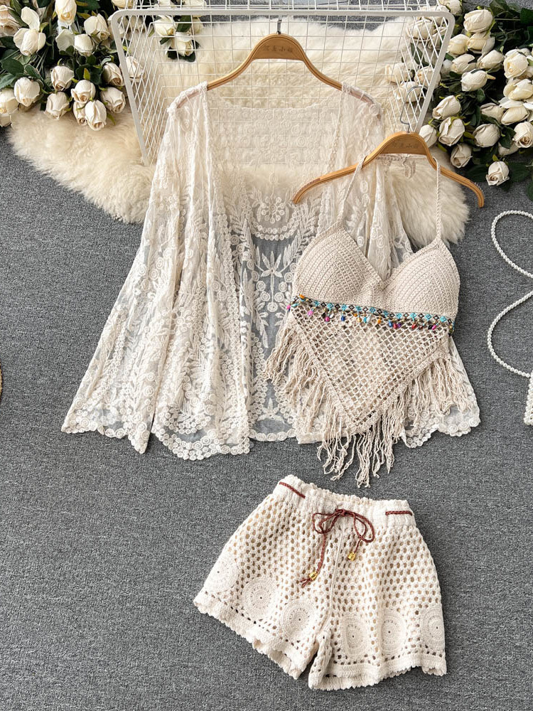 ชุดเซ็ตฤดูร้อนใหม่สำหรับผู้หญิ - Tassel Fringe Trim บทวิจารณ์และราคา