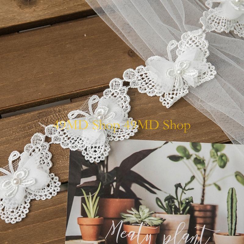 49MD 1 Yard Bowknot สำหรับผีเส - Lace Ribbon Trim บทวิจารณ์และราคา