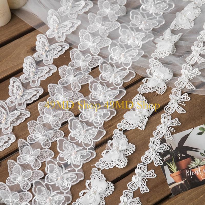 49MD 1 Yard Bowknot สำหรับผีเส - Lace Ribbon Trim บทวิจารณ์และราคา