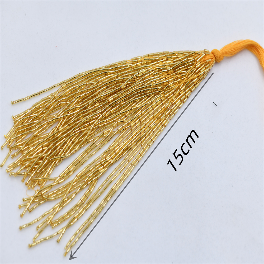 กว้าง 15 ซม.1 Bundle ทองเงินสี - Beaded Trim Fringe บทวิจารณ์และราคา