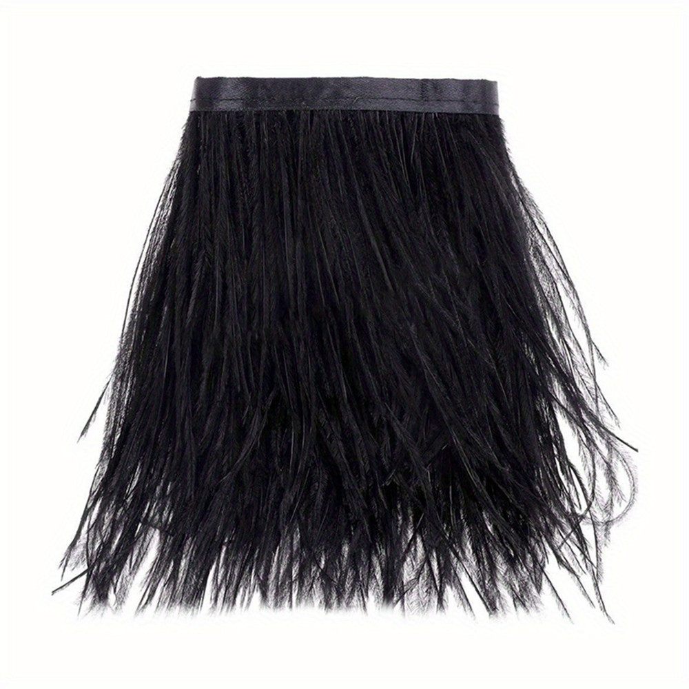 1M 8-10 ซม.ขนนกกระจอกเทศสีดํา  - Feather Trim Marabou บทวิจารณ์และราคา