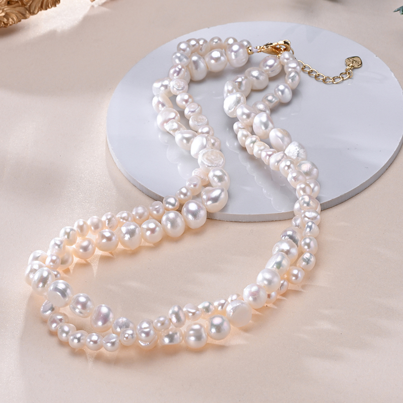 HENGSHENG Baroque น้ําจืด 5-6  - Pearl Trim Chain บทวิจารณ์และราคา