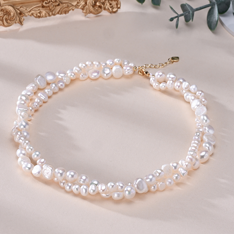 HENGSHENG Baroque น้ําจืด 5-6  - Pearl Trim Chain บทวิจารณ์และราคา